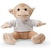MONKY. Plüschtier in Form eines Affen mit T-Shirt, Hellbraun