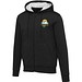 Natron 320 g/m² Sherpa-Kapuzenjacke mit Reißverschluss, schwarz, XXL