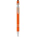 NEIL. Kugelschreiber mit Gehäuse aus recyceltem Aluminium (100% rAL) und Touch-Pen Druckknopf, Orange