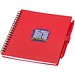 Niove Softcover Notizbuch aus recyceltem Kunststoff mit Kugelschreiber (blaue Mine), rot