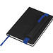 Notizbuch mit farbigen Applikationen, blau