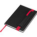 Notizbuch mit farbigen Applikationen, rot