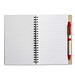 Notizbuch Recycling mit Kugelschreiber, rot