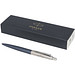 PARKER Druckkugelschreiber Jotter XL matt mit Chromverzierung, blaue Mine, blau