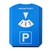 Parkscheibe Funktion, blau/weiß