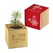 Pflanz-Holz, Standardmotiv, Frohe Weihnachten, 2 Seiten gelasert, Gravur