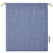 Pheebs 150?g/m2 GRS Zuziehbeutel aus Recyclingbaumwolle mittel 1,5 l, heather blau