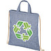 Pheebs 210 g/m² recycelter Rucksack mit Kordelzug, heather blau