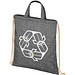 Pheebs 210 g/m² recycelter Rucksack mit Kordelzug, heather schwarz