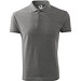 Polohemd Herren Pique Polo, S, dunkelgrau melliert