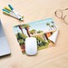 POLYCLEAN Microfaser-Mousepad GripCleaner aus rPET, inkl. Druck, eckig, weiß