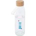 Porto 500 ml Glas-Flasche mit Silikongriff und Bambusdeckel, transparent klar