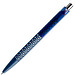 prodir® Kugelschreiber QS40 PMT Air, blaue Mine, dunkelblau/silber poliert