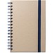 PROUST. A5 Notizbuch mit Ringen, fester Einband, aus Zuckerrohrpapier (80% zuckerrohr) mit unbedruckte Seiten, Blau