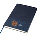 Recyceltes PU-Notizbuch (A5) Elian, blau