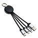 reeves® 3-in-1 Ladekabel mit Beleuchtung Puhalani, weiß