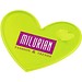 RFX™ S-12 Reflektierender Herz PVC-Aufkleber M, neongelb
