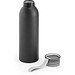 RIO. Recycelt Aluminium (100% rAL) flasche mit PP-Verschluss 660 mL, Schwarz