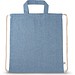 RISSANI. Tragetasche/Turnbeutel (2in1) aus recycelter Baumwolle (70%) und polyester (30% rPET) (140 g/m²), Blau