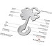 ROMINOX® Key Tool // Lucky Charm - 19 functions (Kleeblatt Glücksbringer), silber
