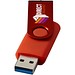 Rotate USB-Stick 3.0 aus Metall, hellrot, 128GB