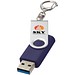 Rotate USB-Stick 3.0 mit Schlüsselanhänger, blau, 64GB