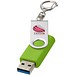 Rotate USB-Stick 3.0 mit Schlüsselanhänger, limone, 64GB