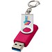 Rotate USB-Stick 3.0 mit Schlüsselanhänger, magenta, 64GB