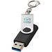 Rotate USB-Stick 3.0 mit Schlüsselanhänger, schwarz, 16GB