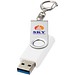 Rotate USB-Stick 3.0 mit Schlüsselanhänger, weiss, 128GB