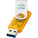 Rotate USB-Stick 3.0 transparent, orange, 128GB