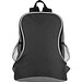 Rucksack mit Seitenfächern aus Polyester, schwarz