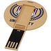 Runder ausklappbarer USB Stick, Kraftpapier, 1GB