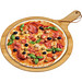 Rundes Pizza- und Servierbrett , beige