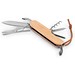 RYKER. Multifunktionales Taschenmesser aus Bambus und Edelstahl mit PU-Griff, Natur