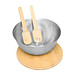 Salatschüssel EAT HEALTHY,braun, silber