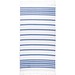 SARDENHA. Strandtuch aus Baumwolle (70% recycelt) und Polyester (30% recycelt) (180 g/m²), Dunkelblau