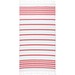 SARDENHA. Strandtuch aus Baumwolle (70% recycelt) und Polyester (30% recycelt) (180 g/m²), Rot