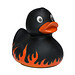 Schnabels® Bade-Ente Flammen, schwarz