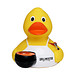 Schnabels® Bade-Ente Grillmeister mit Slogan, bunt