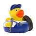 Schnabels® Bade-Ente Mechaniker, gelb/blau