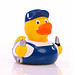 Schnabels® Bade-Ente Schrauber, gelb/blau