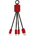 SCX.design C15 Quatro Ladekabel mit Leuchtlogo, Mid red/schwarz