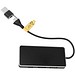 SCX.design H20 8-in-1 USB-Hub mit dualem Eingang und 6 Ports und Leuchtlogo, schwarz