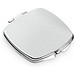 SHIMMER. Doppelter Taschenspiegel aus Metall, Silber