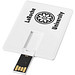 Slim 4 GB USB-Stick im Kreditkartenformat, weiß
