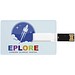Slim Credit Card USB-Stick, weiss, 4GB
