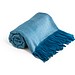 SMOOTH. Decke aus 100% Acryl mit einem Band für Personalisierungskarte (270 g/m²), Blau