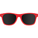 Sonnenbrille aus Kunststoff im Nerdlook, UV 400 Schutz, rot