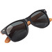 Sonnenbrille mit Bügeln in Bambusoptik, UV 400 Schutz, beige